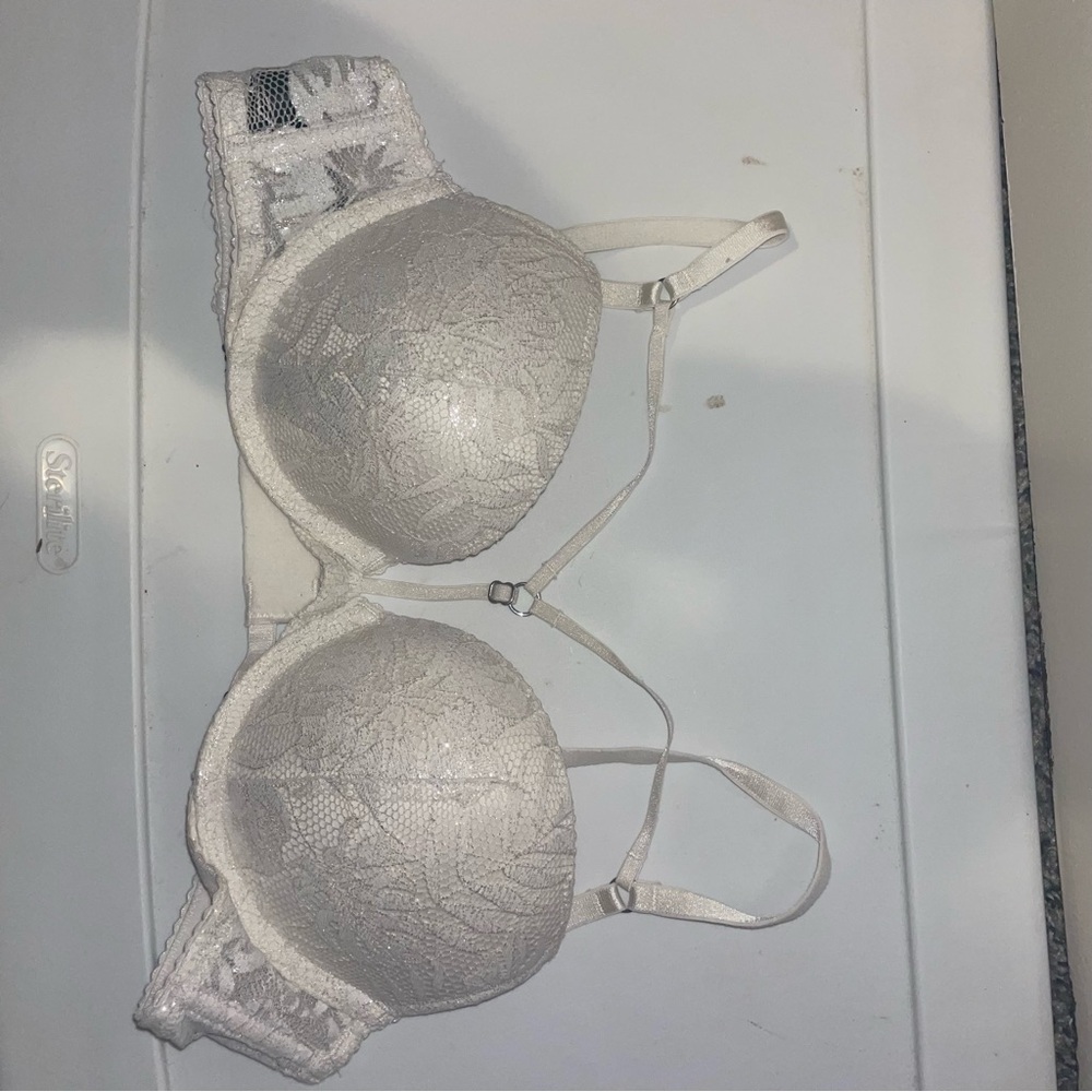 Victoria's Secret Shimmering White Lace Bra